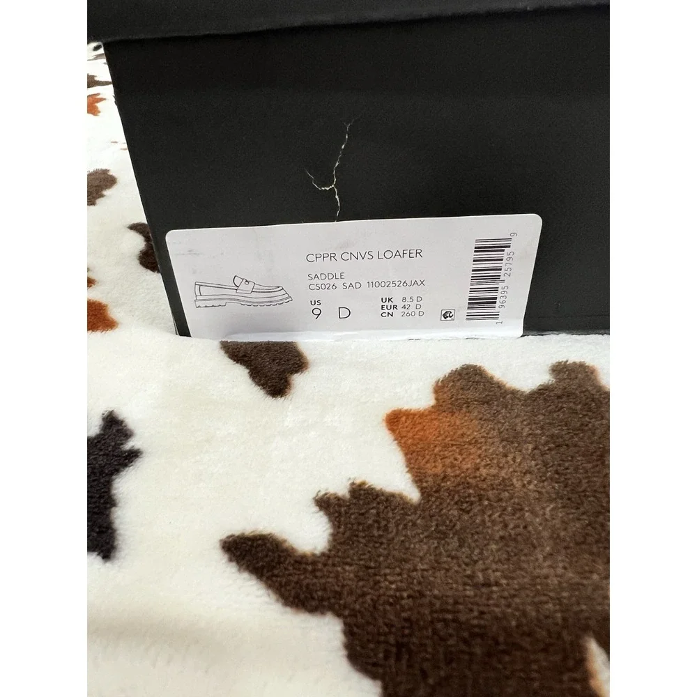 Coach Men's Cooper Saddle Signature Canvas Leather Loafers Slip-On Size 9D NIB - Picture 7 of 7